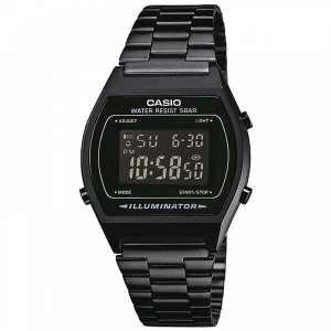Image of Casio B640WB-1BEF Classic Digital Watch with Stainless Steel Band Black with Black Dial