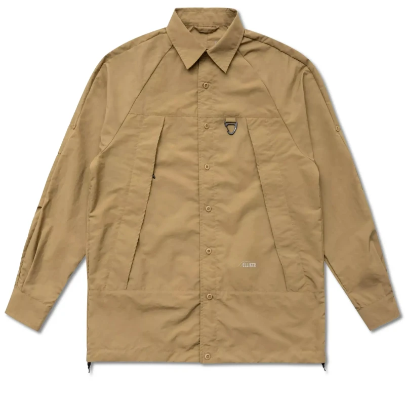 Image of Elliker Long sleeve zippered technical jersey Elliker Craw Beige Male S