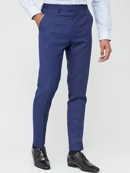 Image of Ted Baker Sterling Birdseye Trousers - Blue, Size 30, Men