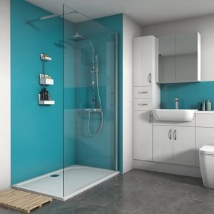 Image of Splashwall Matt Ocean 2 sided Shower Panel kit (L)1200mm (W)1200mm (T)4mm