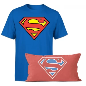 Image of Superman T-Shirt And Cushion Bundle - Mens - M