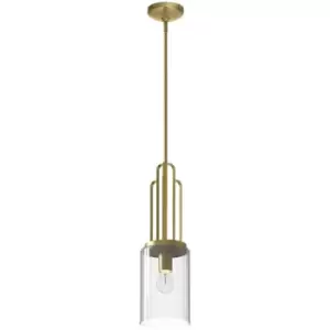 Image of Quintiesse Kichler Kimrose Dome Pendant Ceiling Light Brushed Natural Brass
