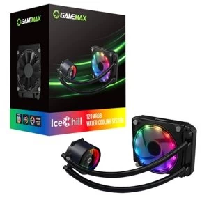 Image of Game Max Ice Chill Universal Socket 120mm PWM 1900RPM Addressable RGB LED AiO Liquid CPU Cooler