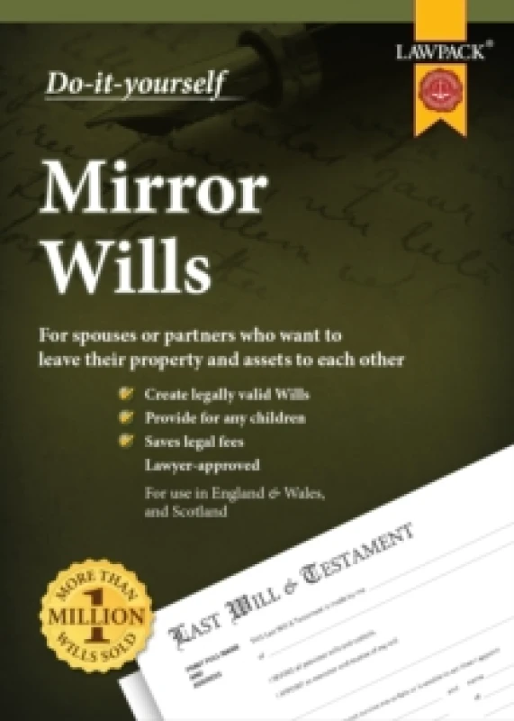 Image of Lawpack Mirror Wills DIY Kit : For spouses or partners who want to leave their property and assets to each other Multiple-component retail product