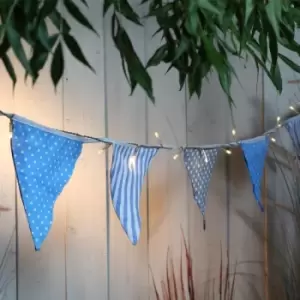 Image of Solar LED String Garden Lights & Blue Coastal Seaside Bunting 6819001 - Noma