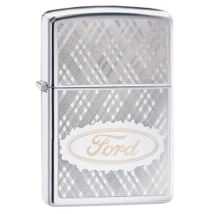Image of Zippo Ford Script Patterned Chrome Regular Windproof Lighter