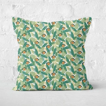 Image of Green Jurassic Park Square Cushion 40x40cm - 60x60cm - Soft Touch