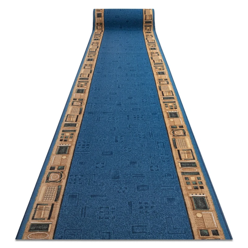 Image of RugsX Anti Slip Jena Runner in Blue Size: 67cm x 270cm Blue Unisex 67cm x 270 cm