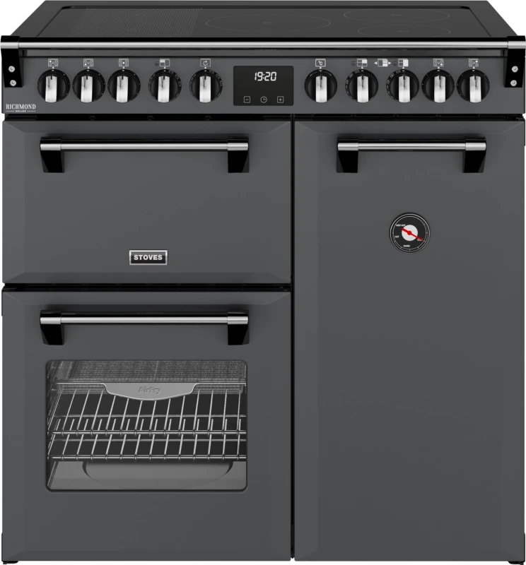 Image of Stoves Richmond DX 90cm Electric Induction Range Cooker - Grey 444412009 Grey