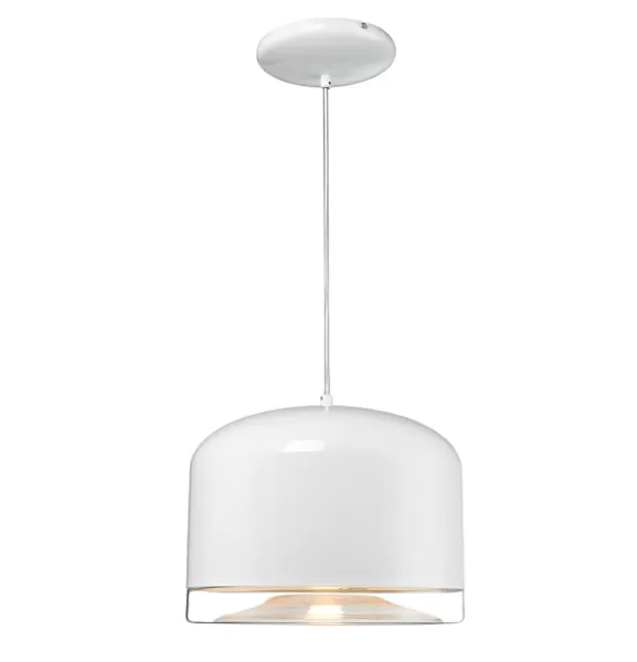 Image of Trondheim Dome Pendant Ceiling Light White, E27