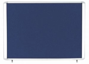 Image of Bi-Office Weather Proof Display Case Blue Felt 8xA4