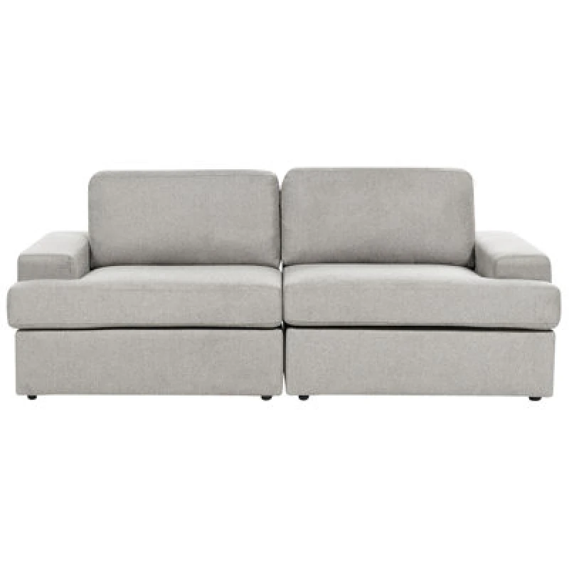 Image of Beliani Sofa 3 Seater Alla Fabric Light Grey