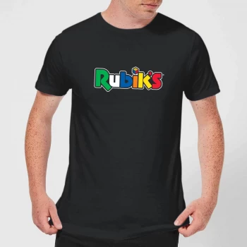 Image of Rubik's Core Logo Mens T-Shirt - Black - 5XL