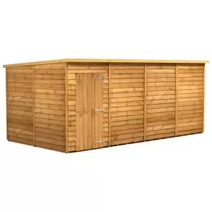 Image of Power Sheds 16 x 8ft Pent Overlap Dip Treated Windowless Shed