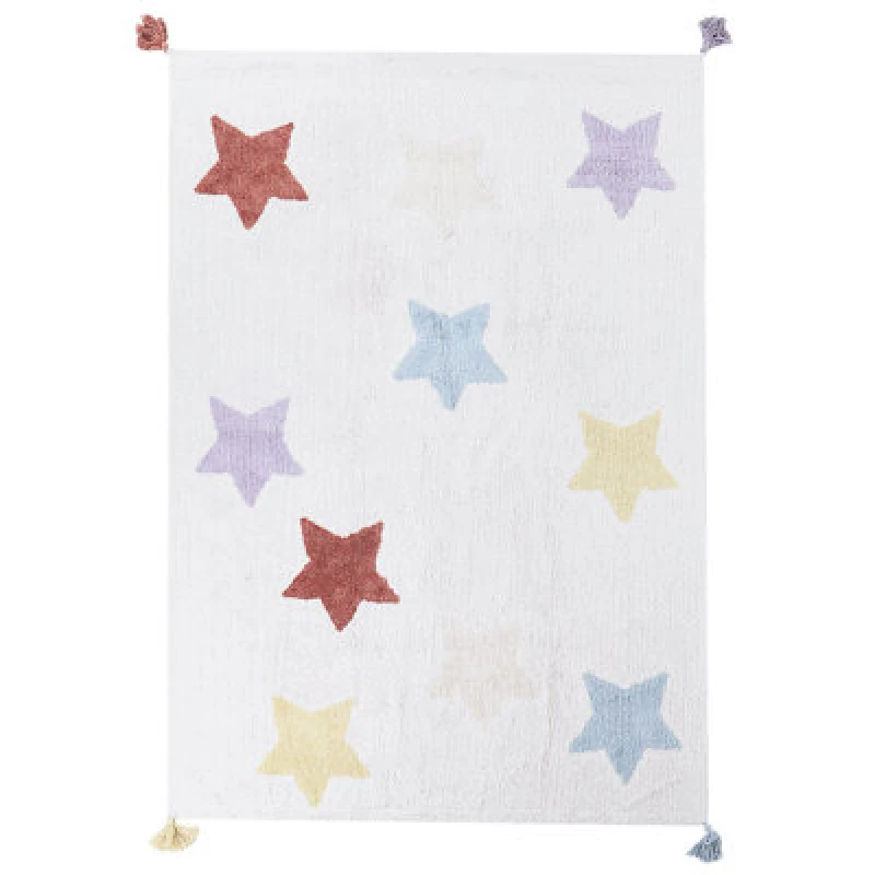 Image of Beliani Kids Rug Merevi Multicolour 140 X 200 Cm Cotton