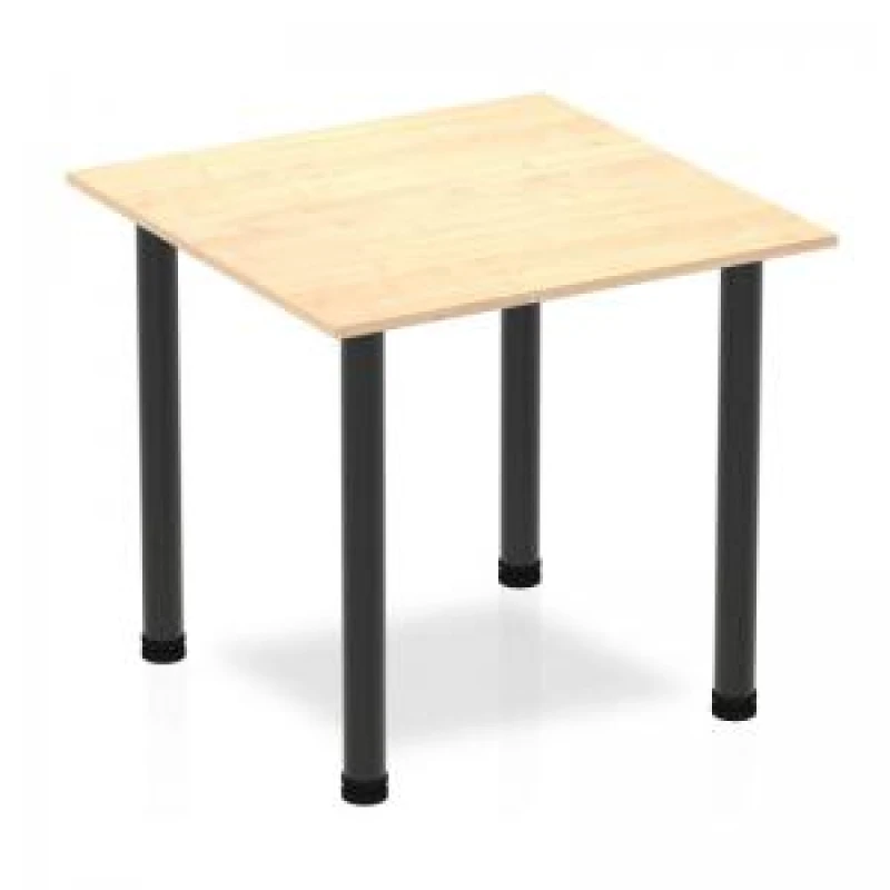 Image of Dynamic Impulse 800mm Square Table Maple Top Black Post Leg BF00365