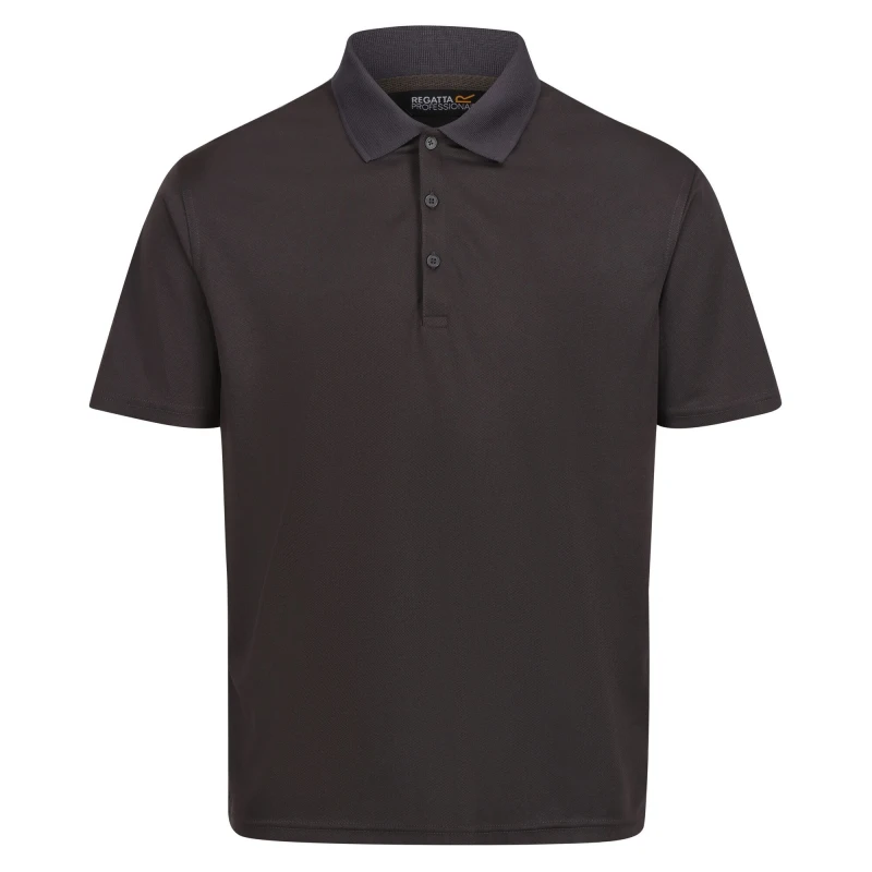 Image of Regatta Professional Mens Moisture Wicking Polo Shirt in Dark Grey Size: XS Dark Grey Male XS