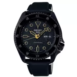 Image of Seiko 5 Sports x Bruce Lee Limited Edition Automatic Black Dial Black Leather Strap SRPK39K1