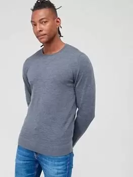 Image of Calvin Klein Merino Crew Neck Sweater - Grey