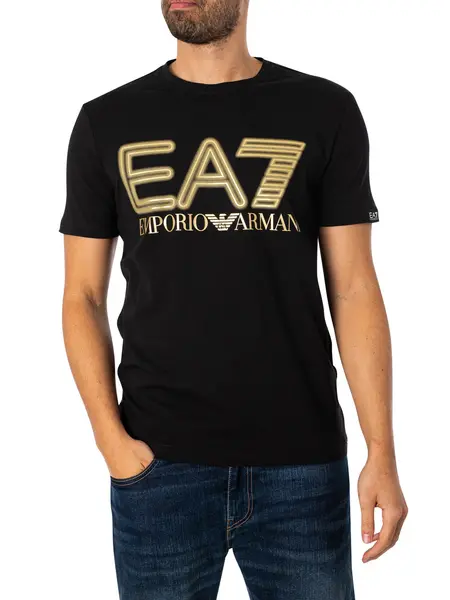 Image of EA7 Graphic T-Shirt Black XXL