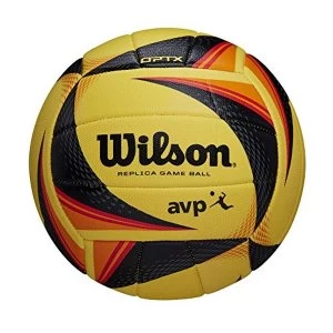 Image of Wilson OPTX Replica AVP Volleyball Official Yellow/Black