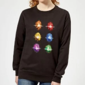 Image of Avengers Infinity Stones Womens Sweatshirt - Black