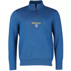 Image of Barbour Mens Trinity Half Zip Deep Blue Small