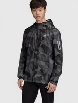 Image of adidas Own The Run Jacket - Black, Grey, Size L, Men