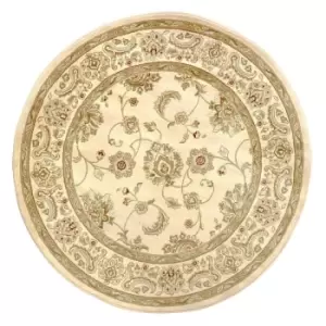 Image of Oriental Weavers Kendra Round Rug Cream Gold 2330X 150X150cm