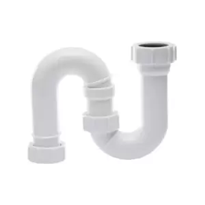 Image of 32mm s Trap Tubular Swivel Bathroom Basin Kitchen Sink Waste - Polypipe