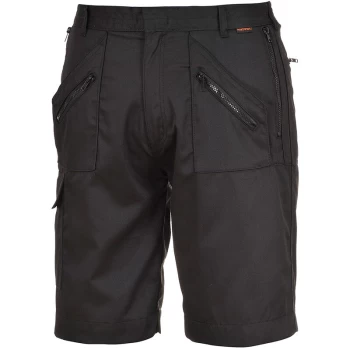 Image of Portwest - S889 - Black Sz L Action Work Shorts Safety Combat