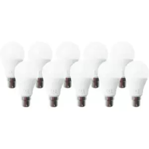 Image of 10W LED Ball Bulb B22 Daylight 6500K (Pack of 10)