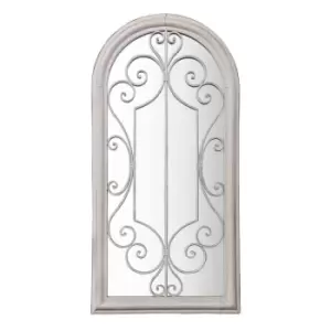 Image of Crossland Grove Bari Outdoor Mirror Gatehouse 490 X 40 X 965 Mm - White