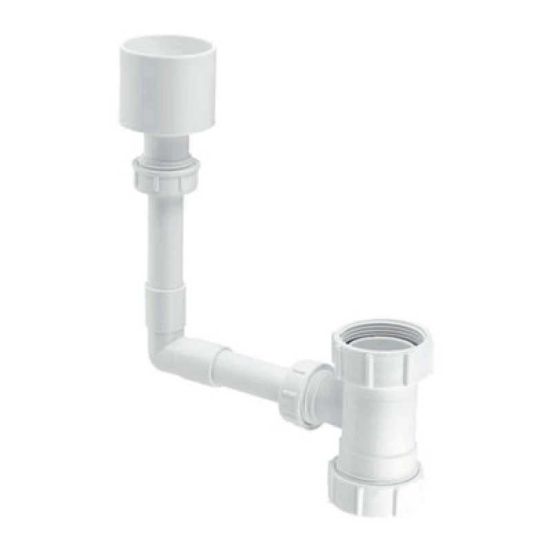 Image of McAlpine TUNKIT-1 WC Overflow Kit with Tun Dish Overflow into flush pipe. White