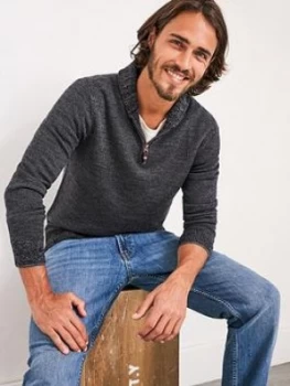 Image of White Stuff York Merino Twist Shawl - Grey Size M Men