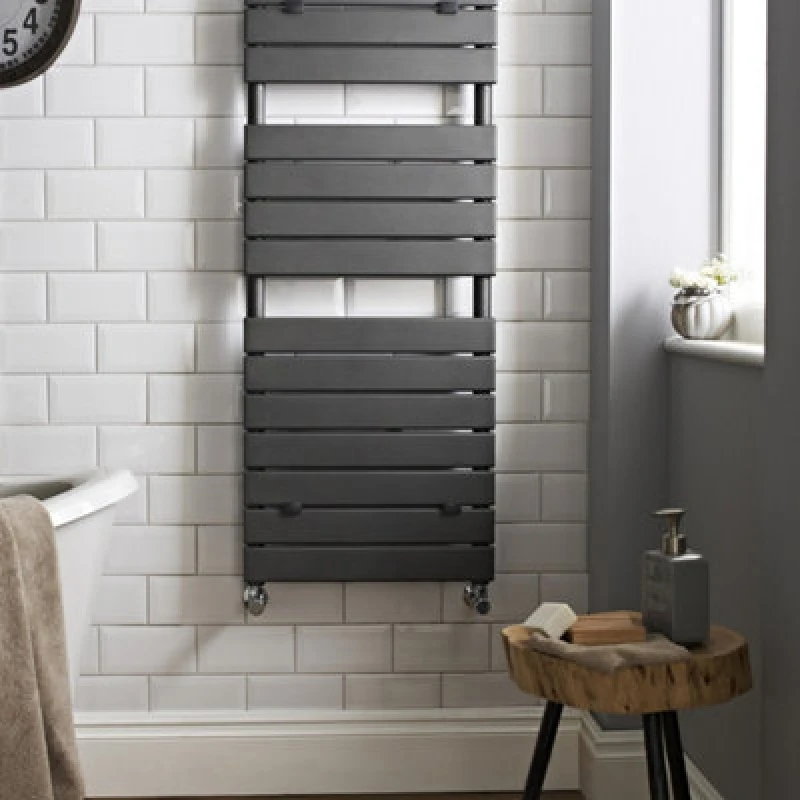 Image of Nuie Flat Panel Radiator 1213 X 500Mm Anthracite, Grey HLA35