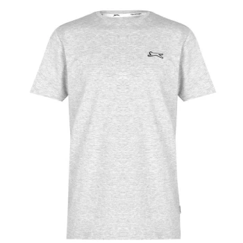 Image of Slazenger Logo Tee - Grey Marl