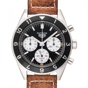 Image of Heritage Calibre Heuer 02 Automatic Chronograph Black Dial Mens Watch