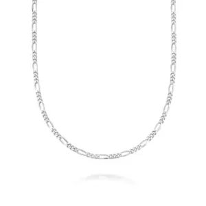 Image of Daisy London 925 Sterling Silver Essentials Figaro Chain Necklace Sterling Silver