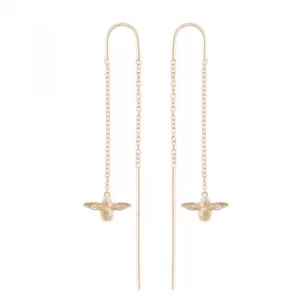 Image of Ladies Olivia Burton Gold Plated Sterling Silver 3D Bee Chain Earrings
