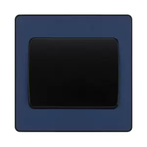 Image of BG Evolve Matt Blue Single Light Switch 20A 16Ax 2 Way Wide Rocker - PCDDB12WB