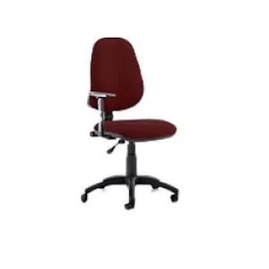 Image of Dynamic Permanent Contact Backrest Task Operator Chair Height Adjustable Arms Eclipse I Ginseng Chilli Seat Without Headrest High Back