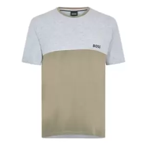 Image of Boss Contrast Pannelling Pyjama T-Shirt - Green