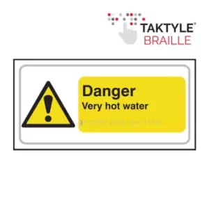 Image of Danger Very Hot Water - Taktyle (300 x 150mm)