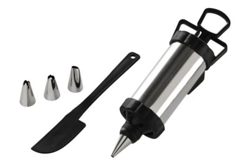 Image of Premier Housewares 4 Nozzles And Spreader Icing Set Black