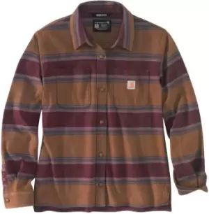 Image of Carhartt Rugged Flex Flannel Ladies Shirt, brown, Size XS for Women, brown, Size XS for Women