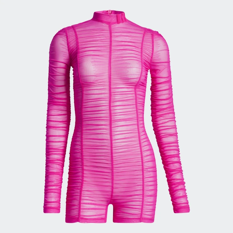 Image of adidas x IVY PARK Mesh Romper Womens - Pink Pink XS