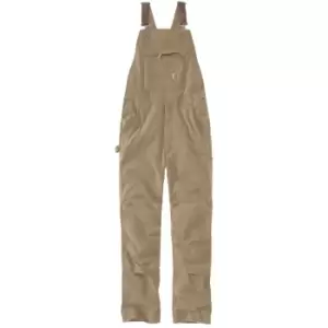Image of Carhartt Mens Rugged Cotton Spandex Flex Rigby Bib Overalls Waist 42' (107cm), Inside Leg 30' (76cm)
