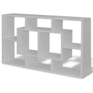 Image of Floating Book Storage Bookshelf Light Grey M&amp;W