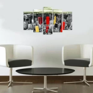 Image of 5PMX-021 Multicolor Decorative MDF Painting (5 Pieces)